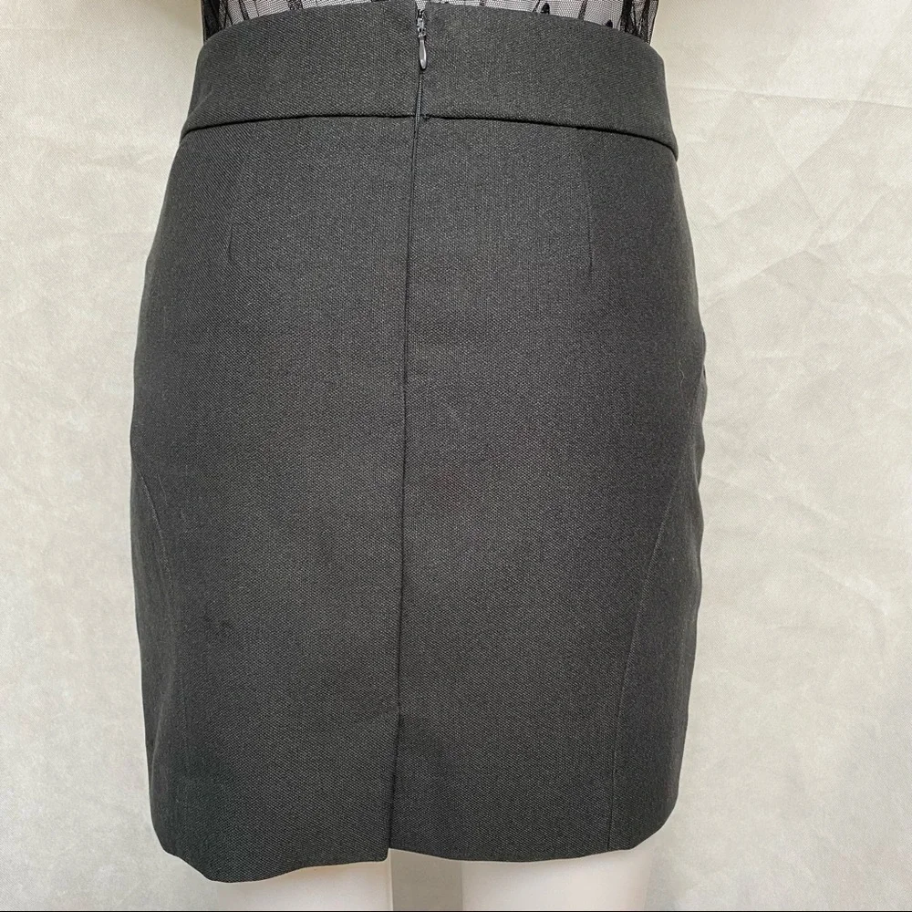Banana Republic Grey Pencil Mini Business Skirt - Picture 6 of 8